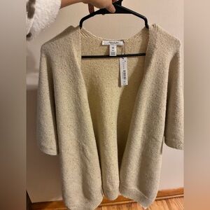 Anna & Ava Cream Open-Front Cardigan